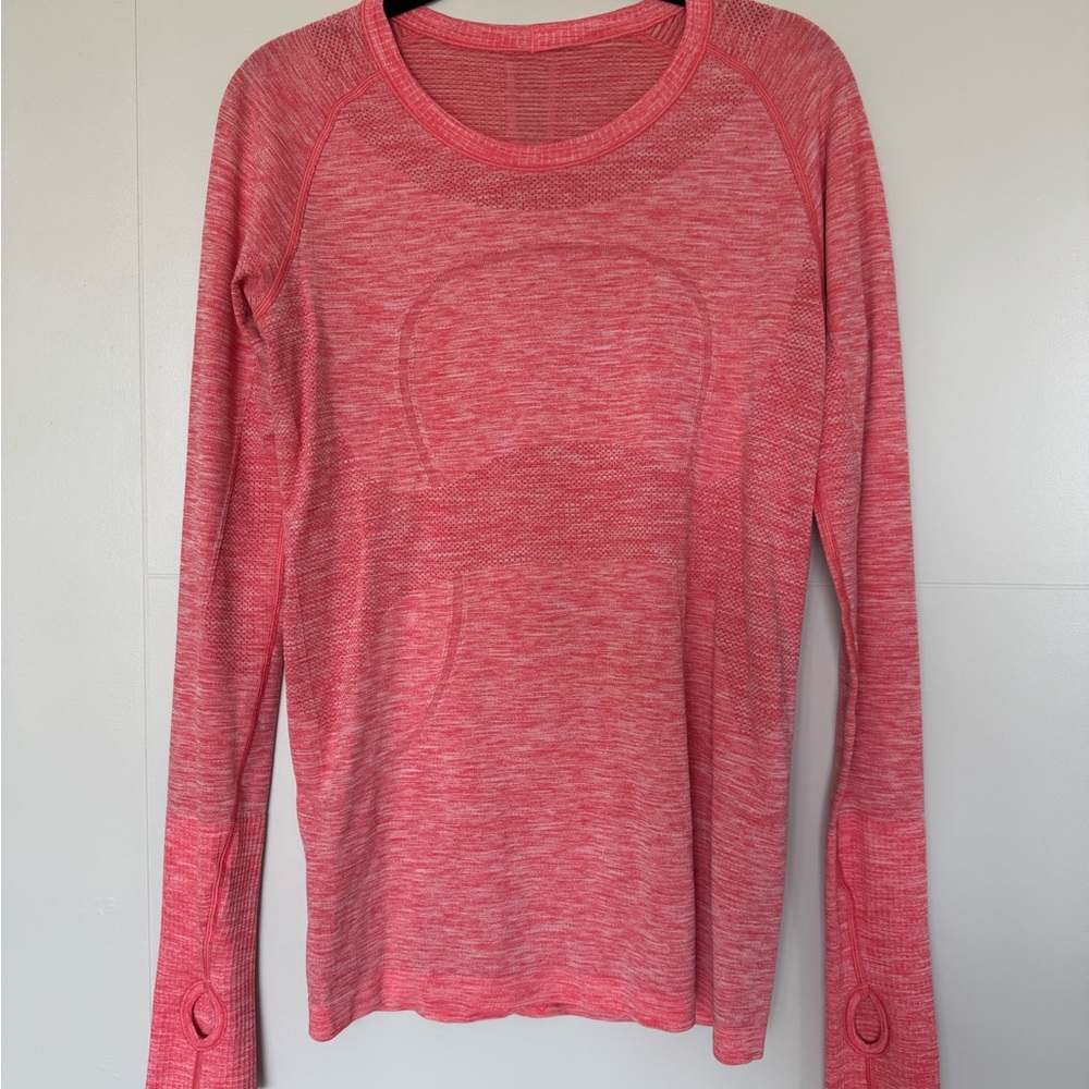 Lululemon Athletics Women's Pink/Coral Long Sleeve Top